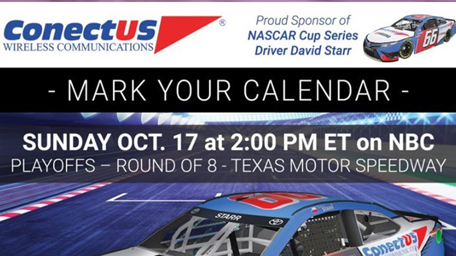ConectUS Sponsoring NASCAR Cup Driver David Starr